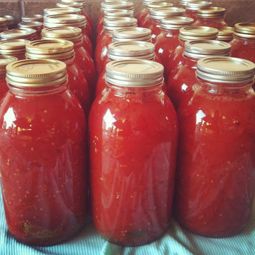 Photo of Tomato Sauce in Mason Jars